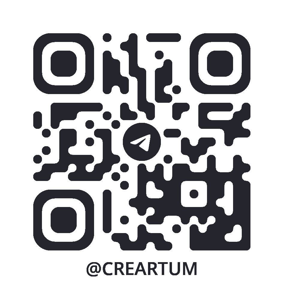 QR-код для перехода в Telegram @creartum