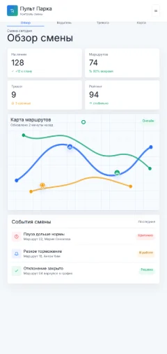 Обзор водителей в мобильной версии приложения